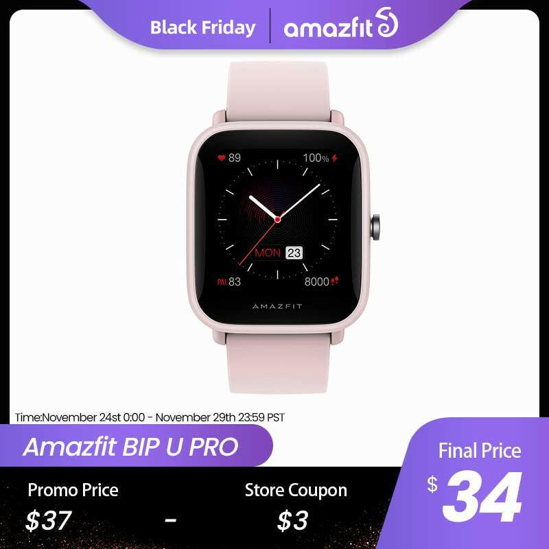 wtf 100% Original Amazfit Smart Watch Bip U Pro GPS Smartwatch watch for men Color Screen 5 ATM waterproof  60+ Sports Mode.