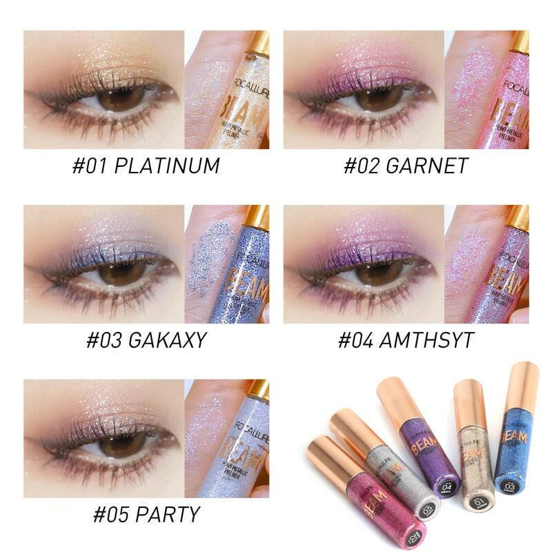 wtf Focallure Liquid Glitter Eyeliner Pencils White Gold Color Shining Shimmer Eye Liner Makeup Pen.