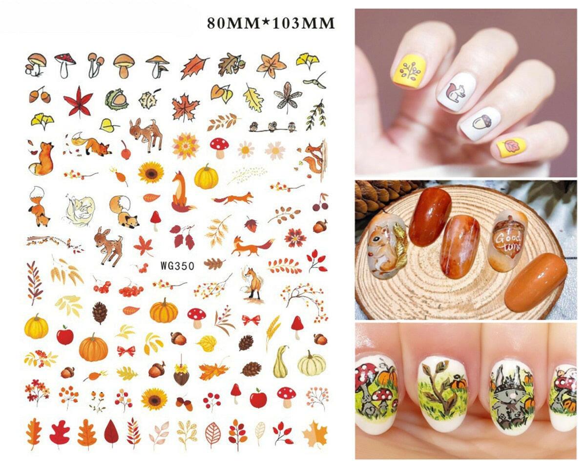 wtf 3D Nail Sticker Girl Manicure Decals Decoration Stickers for Nails Cute Cat Candy Fish Design Nail Art Sticker Accessories.