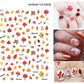 3D Nail Sticker Girl Manicure Decals Decoration Stickers for Nails Cute Cat Candy Fish Design Nail Art Sticker Accessories.