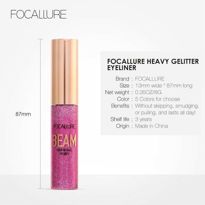 wtf Focallure Liquid Glitter Eyeliner Pencils White Gold Color Shining Shimmer Eye Liner Makeup Pen.