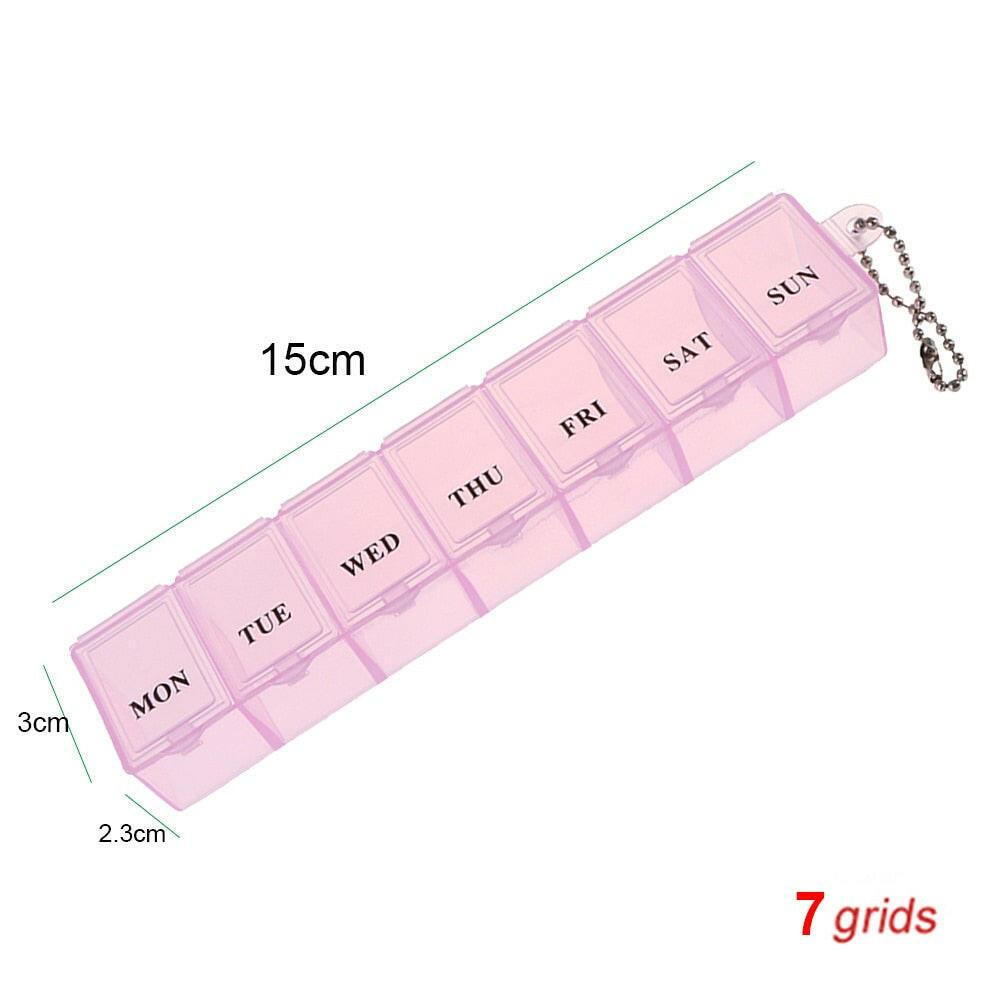 3333b Tcare Travel Pill Organizer Moisture Proof Pills Box for Pocket Purse Daily Pill Case Portable Medicine Vitamin Holder Container.