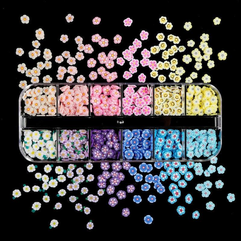 wtf 12 Grids Starry Manicure Design Decoration Holographic Star Nail Art Glitter Sequins for UV Gel Polish Nail Supplies Accessories.