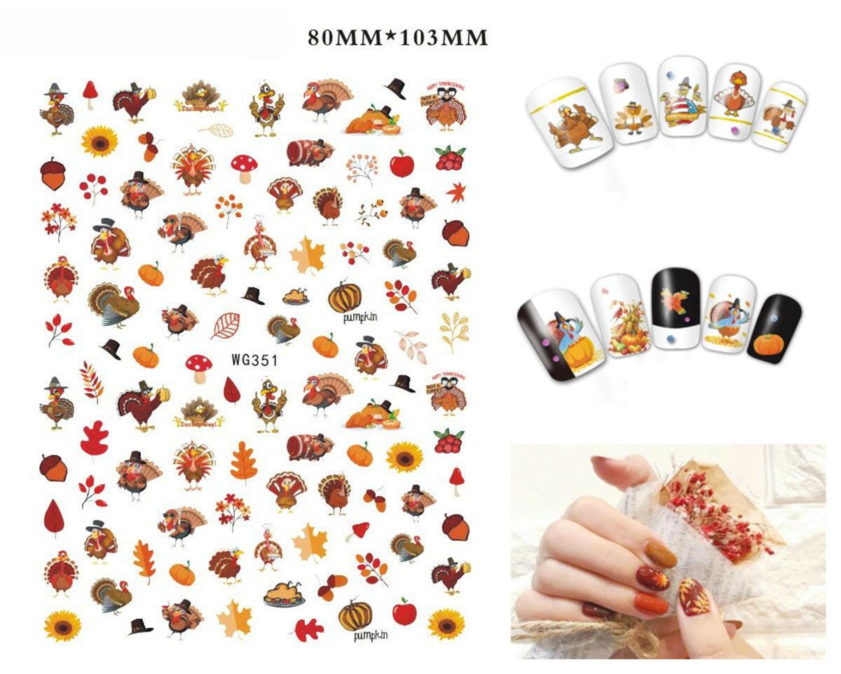 wtf 3D Nail Sticker Girl Manicure Decals Decoration Stickers for Nails Cute Cat Candy Fish Design Nail Art Sticker Accessories.