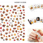 3D Nail Sticker Girl Manicure Decals Decoration Stickers for Nails Cute Cat Candy Fish Design Nail Art Sticker Accessories.