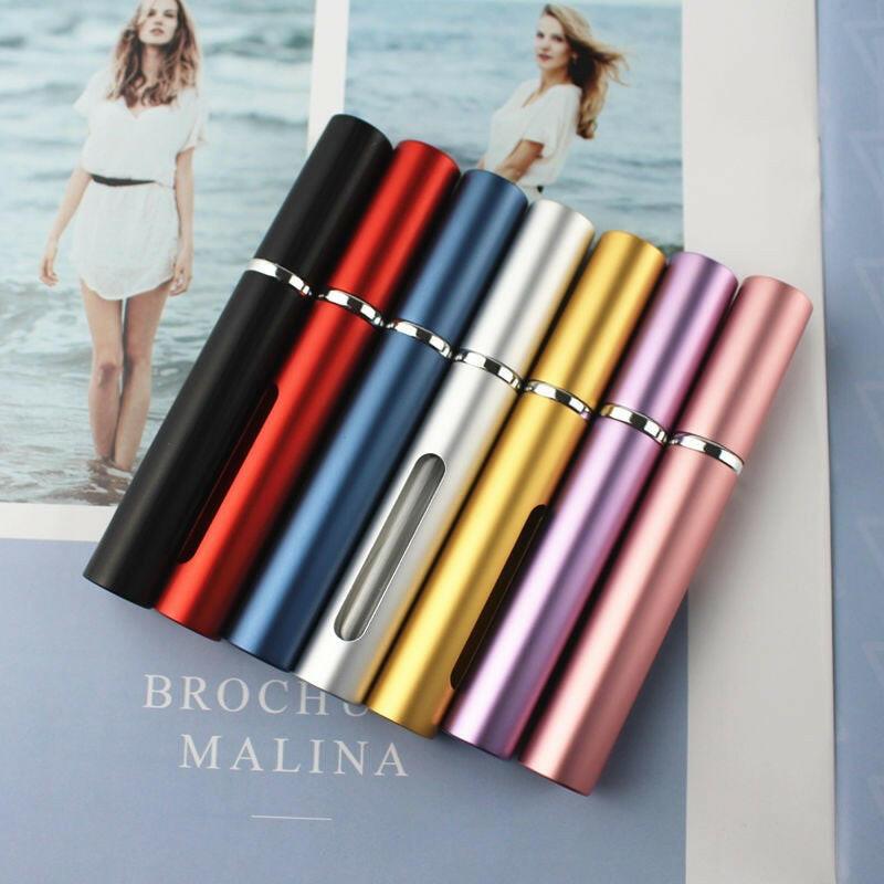 wtf 1PC Top Quality 5ml Perfume Bottle Mini Metal Sprayer Refillable Aluminum Perfume Atomizer Travel Size.