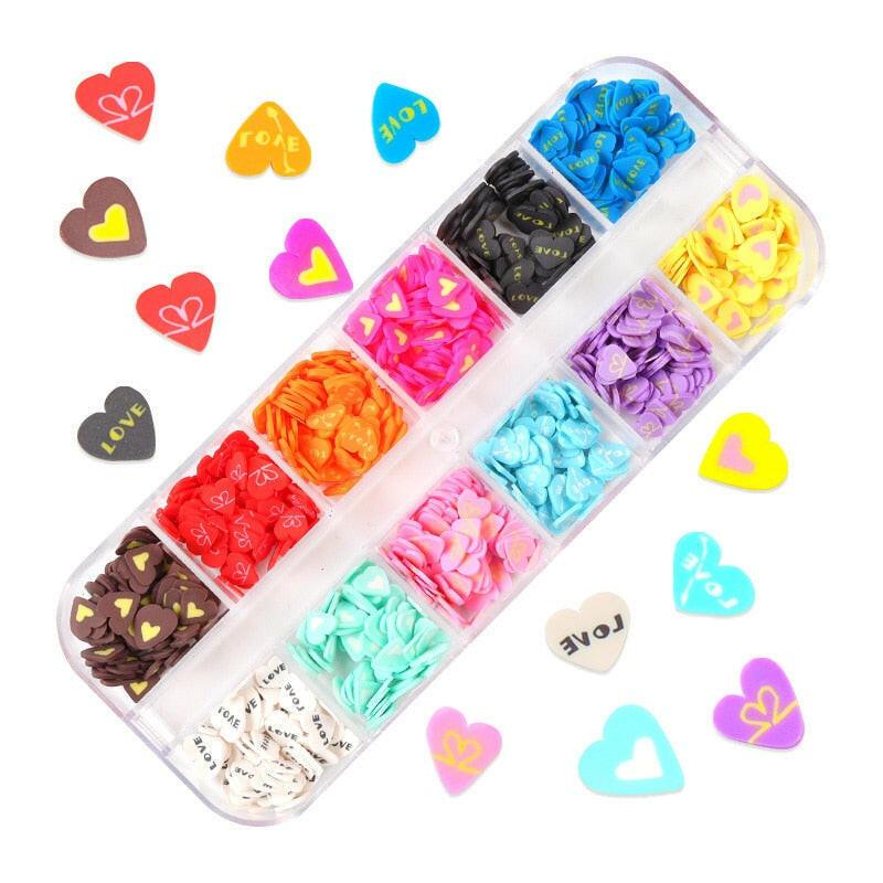 3333b 12 Grids Starry Manicure Design Decoration Holographic Star Nail Art Glitter Sequins for UV Gel Polish Nail Supplies Accessories.