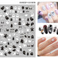 3D Nail Sticker Girl Manicure Decals Decoration Stickers for Nails Cute Cat Candy Fish Design Nail Art Sticker Accessories.