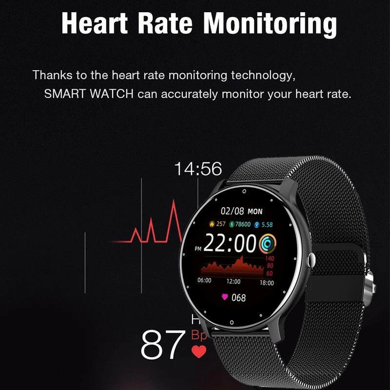 wtf 2022 ZL02 Men Women Smartwatch Bluetooth Waterproof Heart Rate Fitness Tracker Smart Watch Bracelet for iPhone And Android.