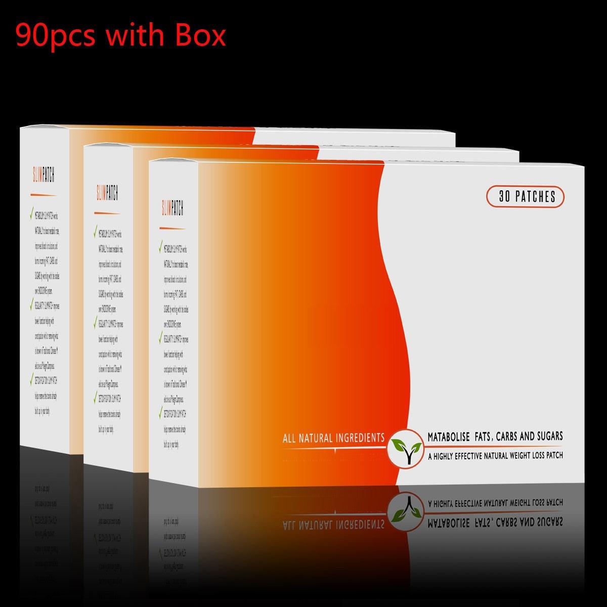 Box of 30 Dev2-aff weight loss slim patches for belly and waist fat burning and cellulite reduction.