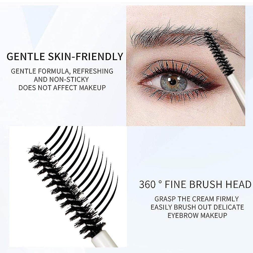 Dev2-aff QIBEST transparent eyebrow gel with 3D brush, waterproof and long-lasting brow wax for women’s eyebrow styling.