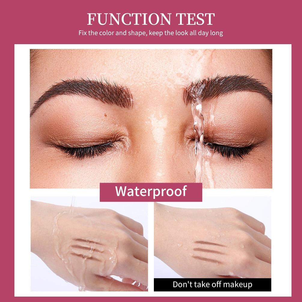 Dev2-aff QIBEST transparent eyebrow gel with waterproof formula and 3D brush for long-lasting brow styling.