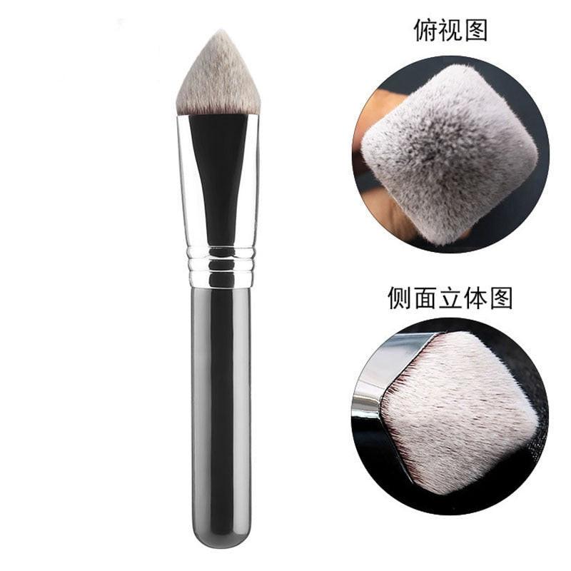 High-quality Dev2-aff face makeup brush with copper tube design, ideal for foundation application and professional beauty use.