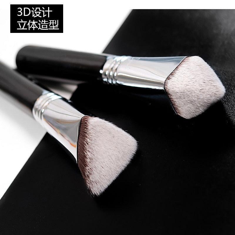 High-quality Dev2-aff face makeup brush with a creative copper tube design, ideal for foundation application and professional beauty use.