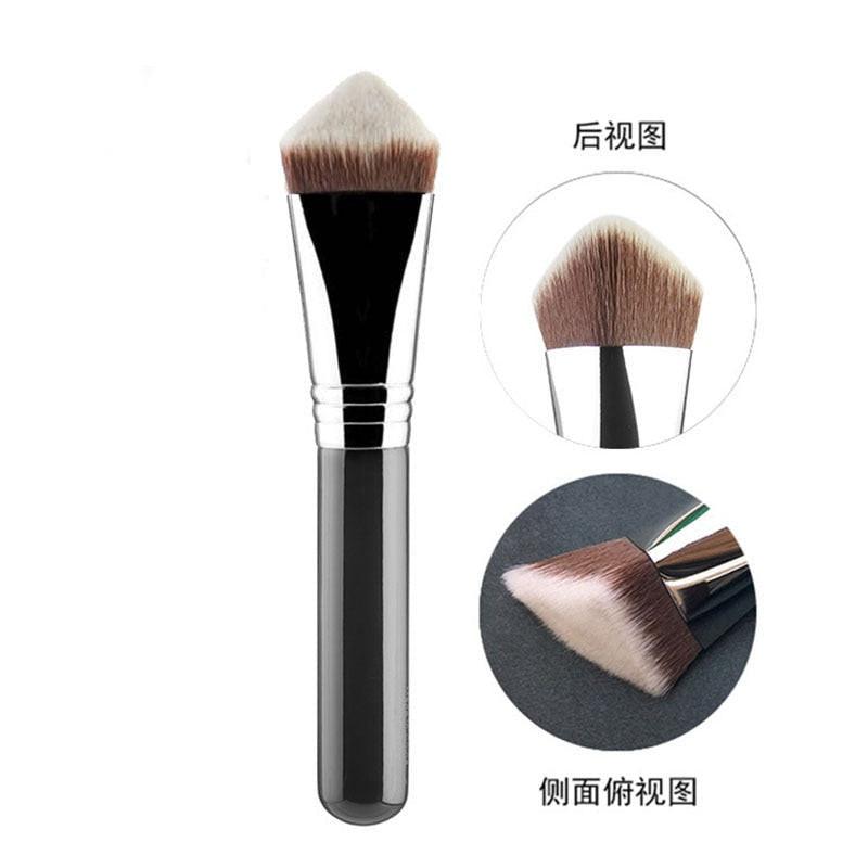 High-quality face makeup brush with copper tube design, professional beauty tool for foundation application by dev2-aff.