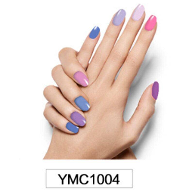 Colorful 14-tip self-adhesive nail art wraps by dev2-aff, featuring vibrant designs for fashionable manicure decoration.