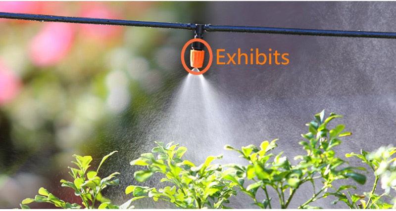 Black PVC watering hose available in 10m, 20m, and 40m lengths with 4/7 mm diameter for greenhouse irrigation systems.