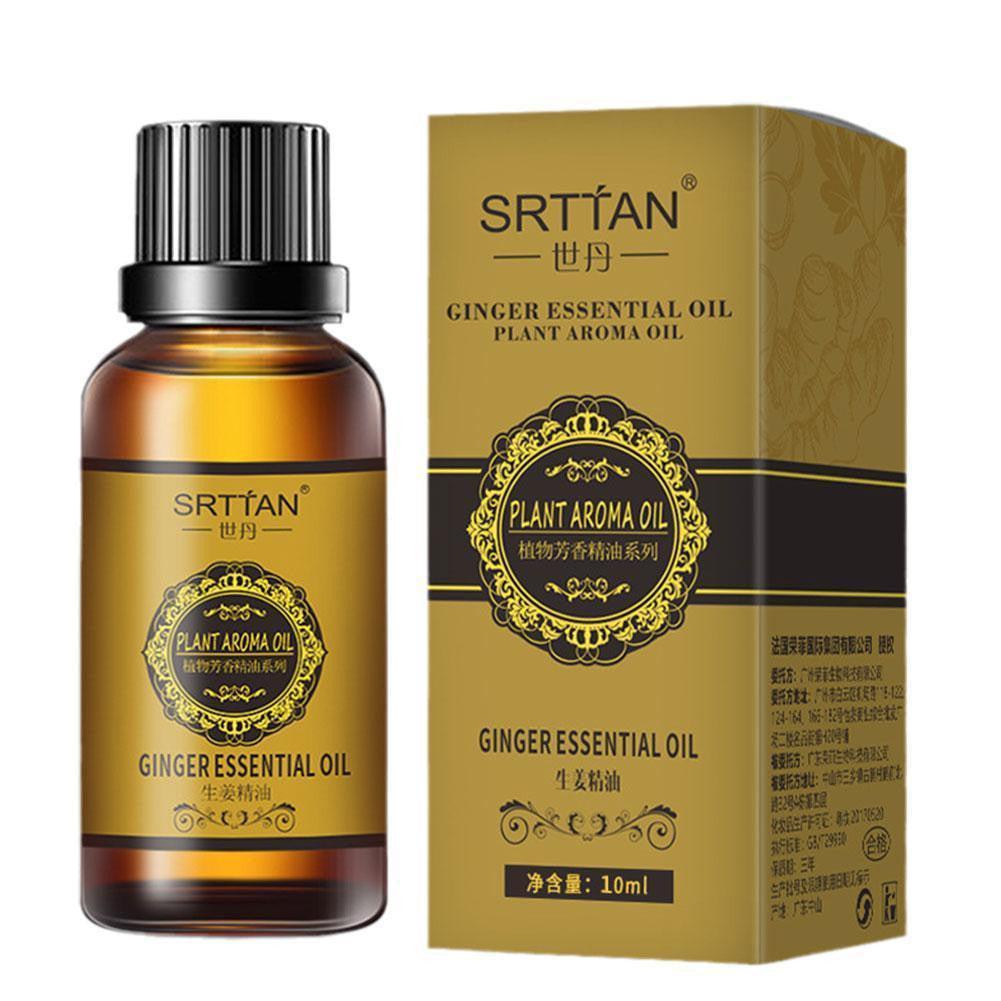 10ML natural ginger oil from dev2-aff, featuring essential oil for lymphatic drainage, anti-aging, and full-body slimming massage.