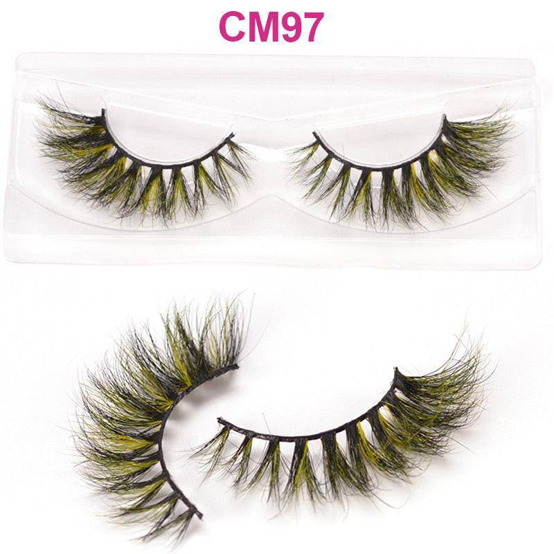 Dev2-aff OKAYLASH 3D 6D false colored mink eyelashes with fluffy, natural style for eyelash extensions and cosplay makeup.