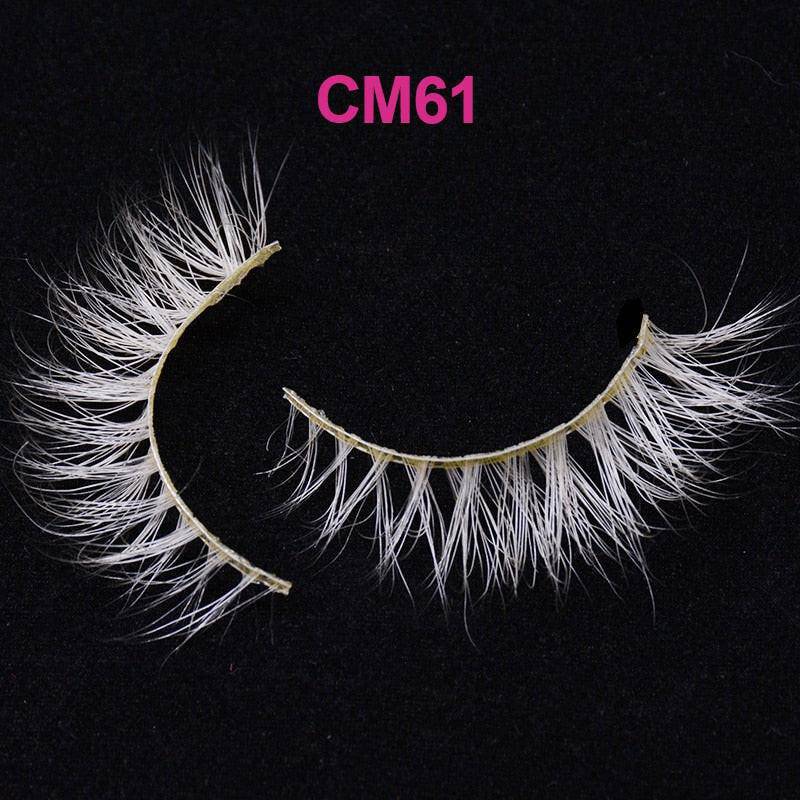 Colorful OKAYLASH 3D 6D false mink eyelashes with fluffy style, natural look, perfect for makeup or cosplay eye lash extensions.