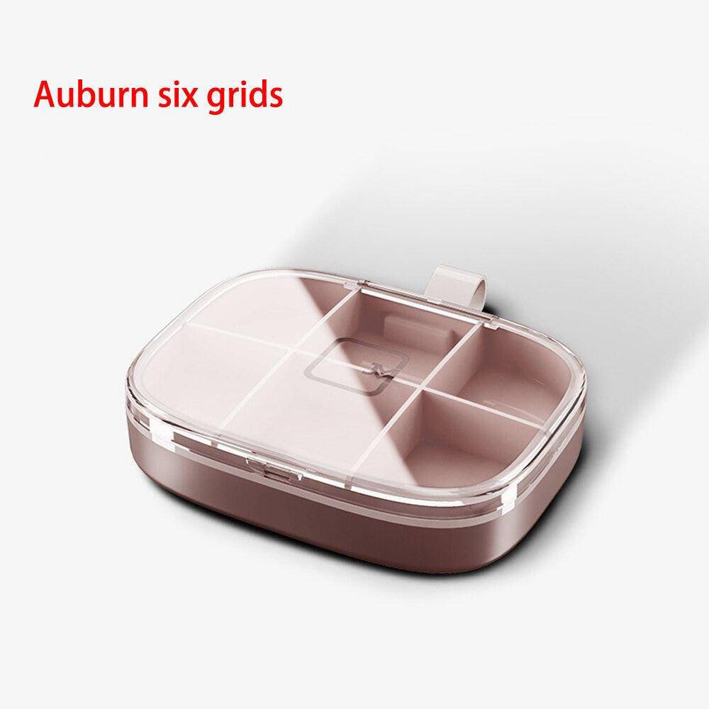 Dev2-aff Tcare travel pill organizer with 12-grid moisture-proof case, portable medicine and vitamin holder for pocket or purse.