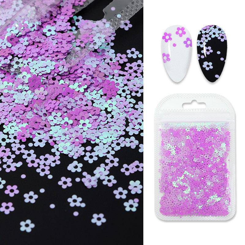 Holographic red butterfly nail art glitter sequins 3D laser sheet for manicure decoration by dev2-aff