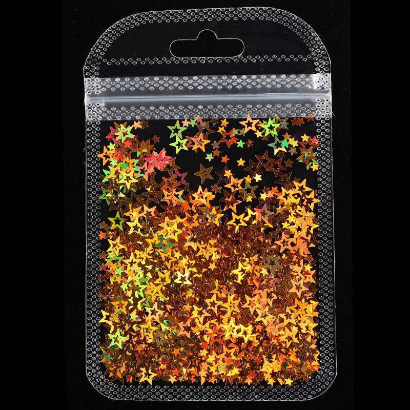 Holographic red butterfly nail art glitter sequins and 3D laser sheet for manicure decorations and nail design accessories.
