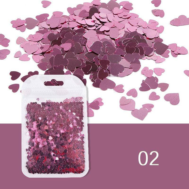 Holographic red butterfly nail art glitter sequins on 3D laser sheet for nail design, by dev2-aff, for decorative manicure accessories.