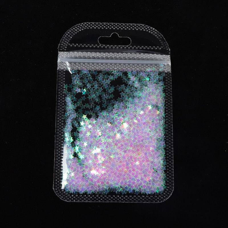 Holographic red butterfly nail art glitter sequins on 3D laser sheet for manicure decoration by dev2-aff