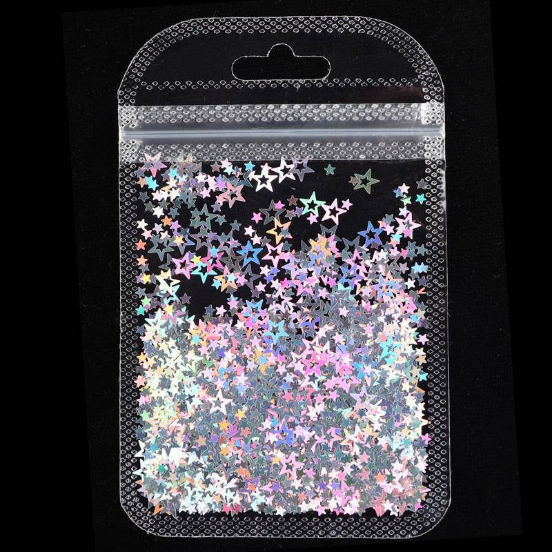 Holographic red butterfly nail art glitter sequins on 3D laser sheet for manicure decoration by dev2-aff