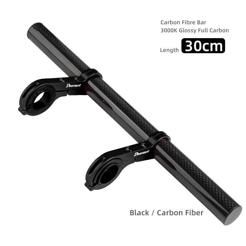 Red bicycle handlebar extended bracket for headlight, bike computer, and lamp support, made of alloy fiber, available in 10-30cm lengths.